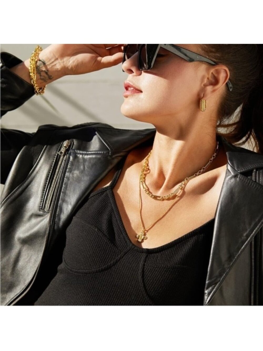 Gold 18k Gold Plated Chain Necklace - Picture 4 of 4